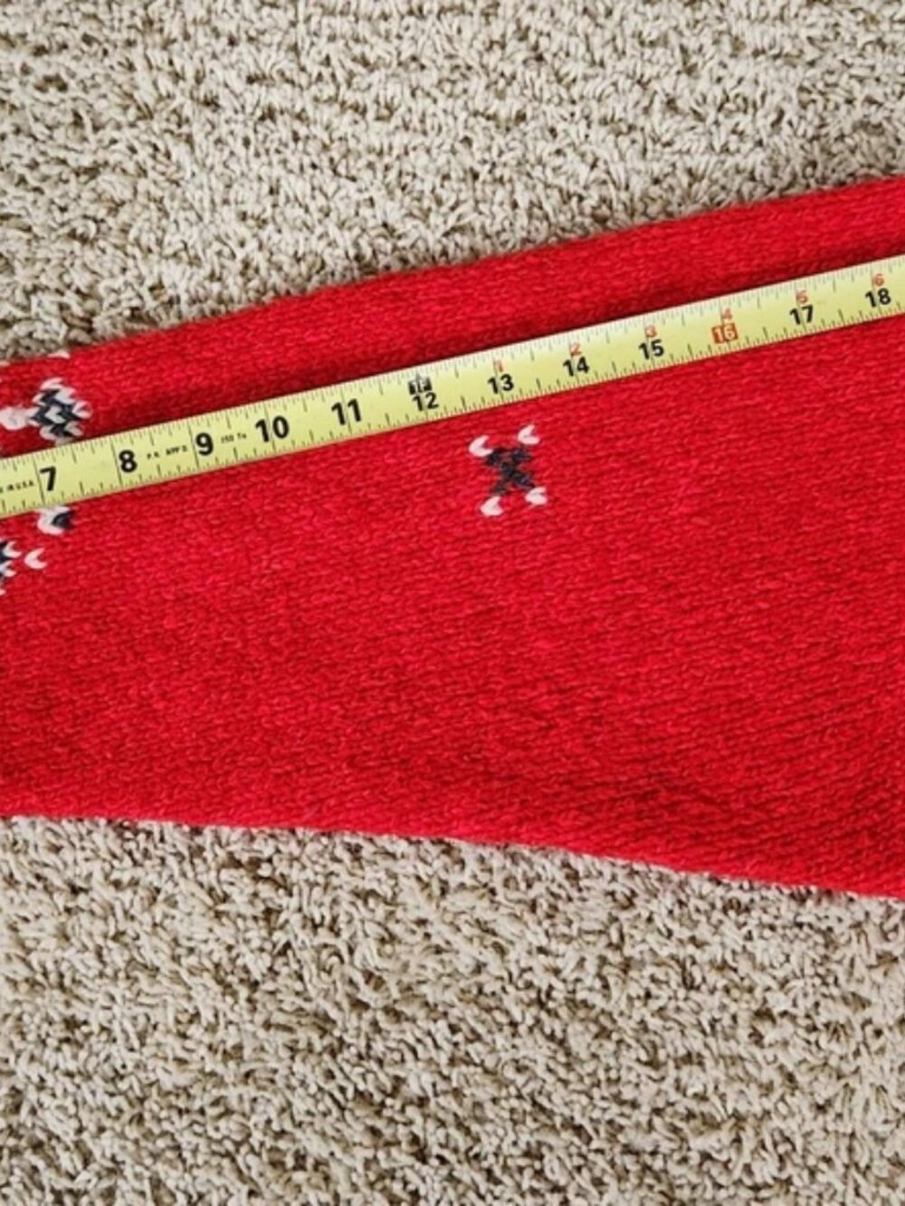 Vintage 90's LizWear Liz Claiborne Red Chunky Knit Ski Sweater W/Snowflakes Sz L - Picture 7 of 15